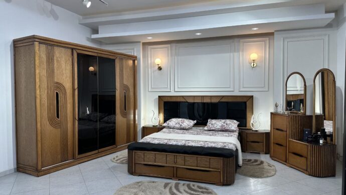 غرفة نوم موديل ايليانا بني - Chambre a Coucher Modele Eliana Marron