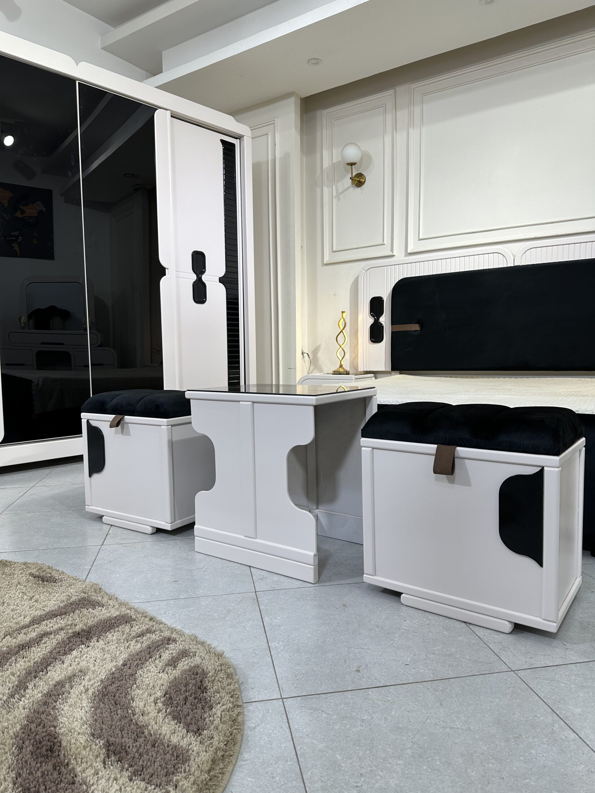 غرفة نوم موديل التميز Chambre a Coucher Modele Excellence Beige - الصورة 7