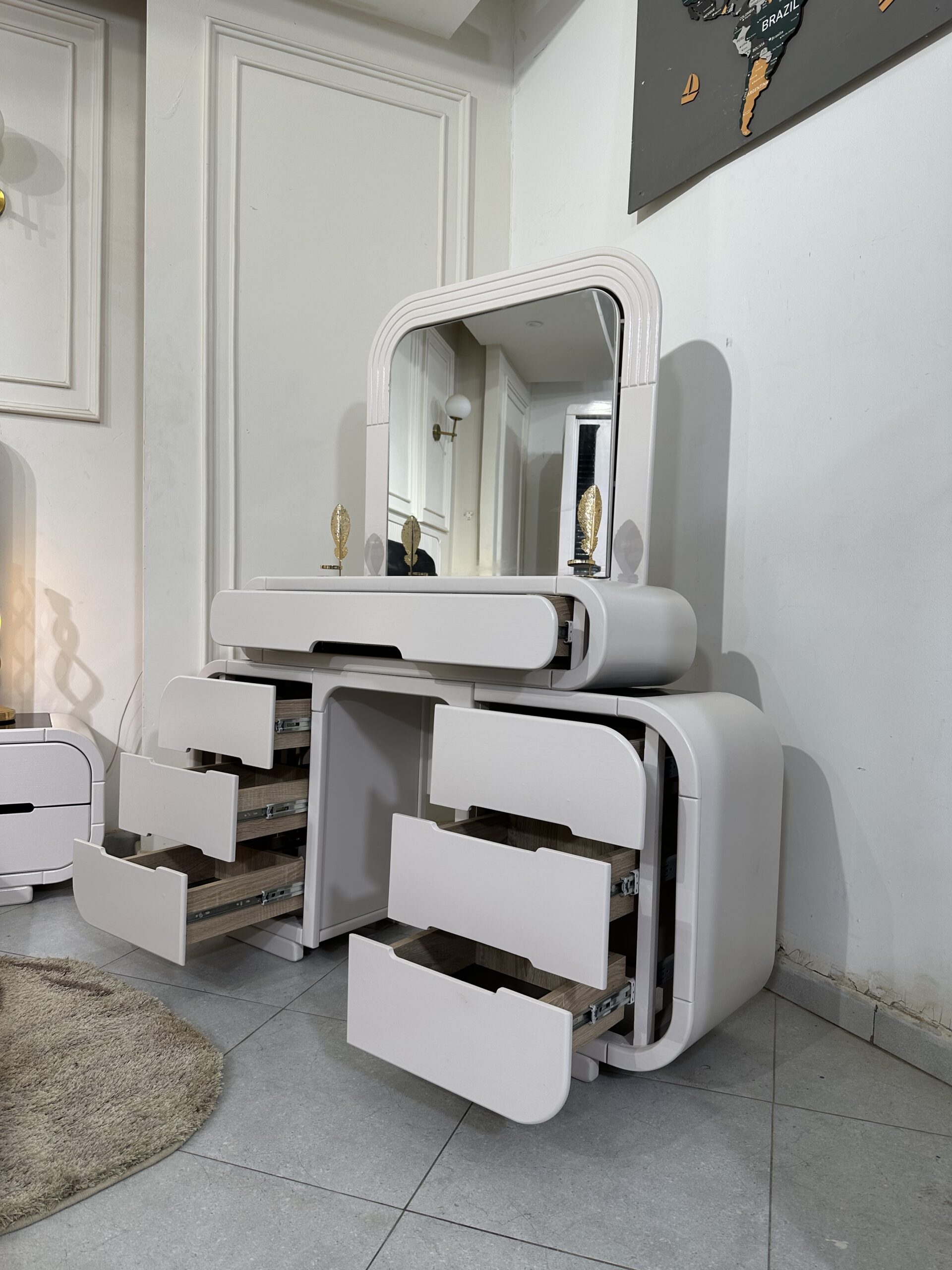 غرفة نوم موديل التميز Chambre a Coucher Modele Excellence Beige - الصورة 10