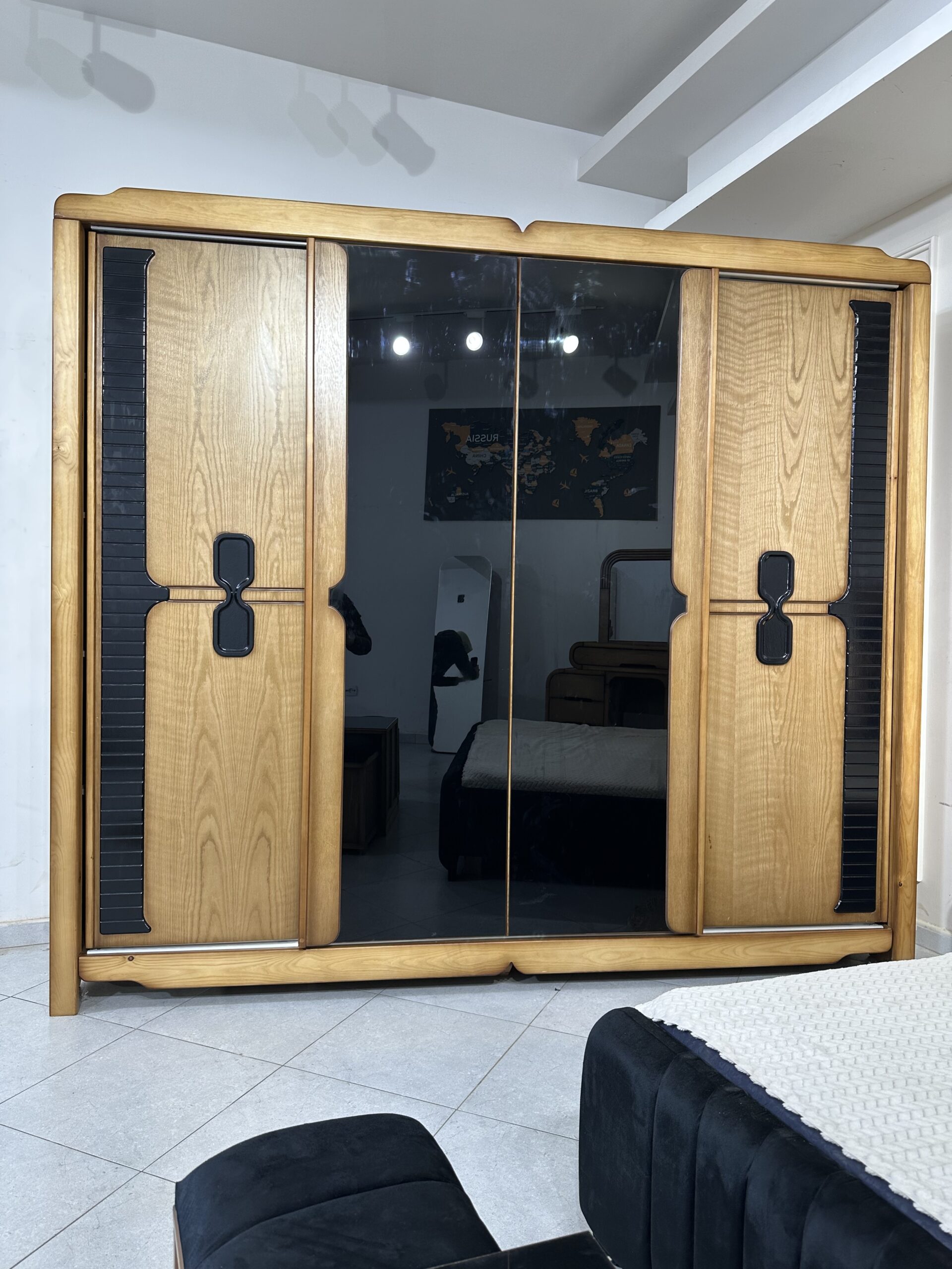 غرفة نوم موديل التميز Chambre a Coucher Modele Excellence Marron - الصورة 6