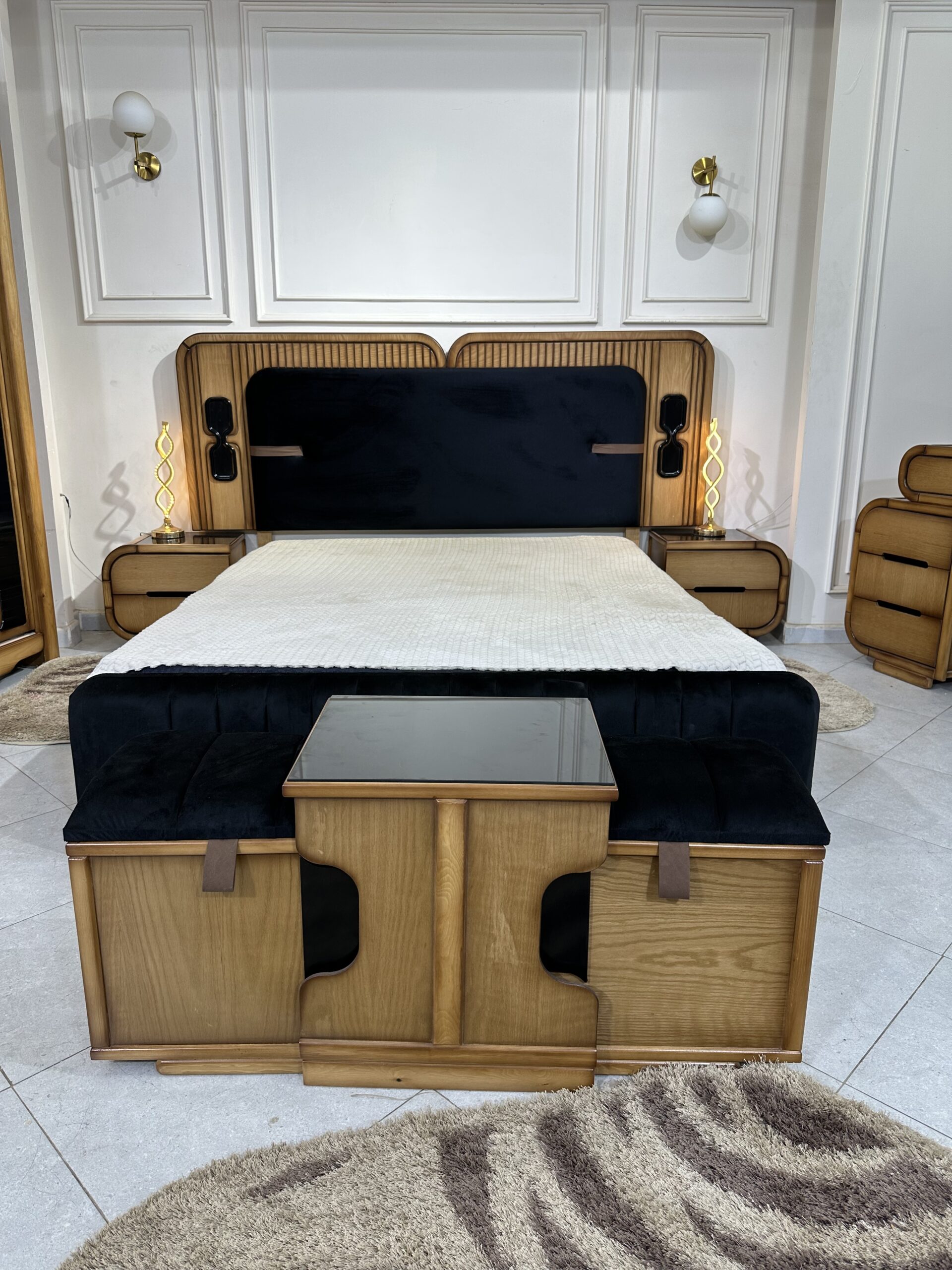 غرفة نوم موديل التميز Chambre a Coucher Modele Excellence Marron - الصورة 8
