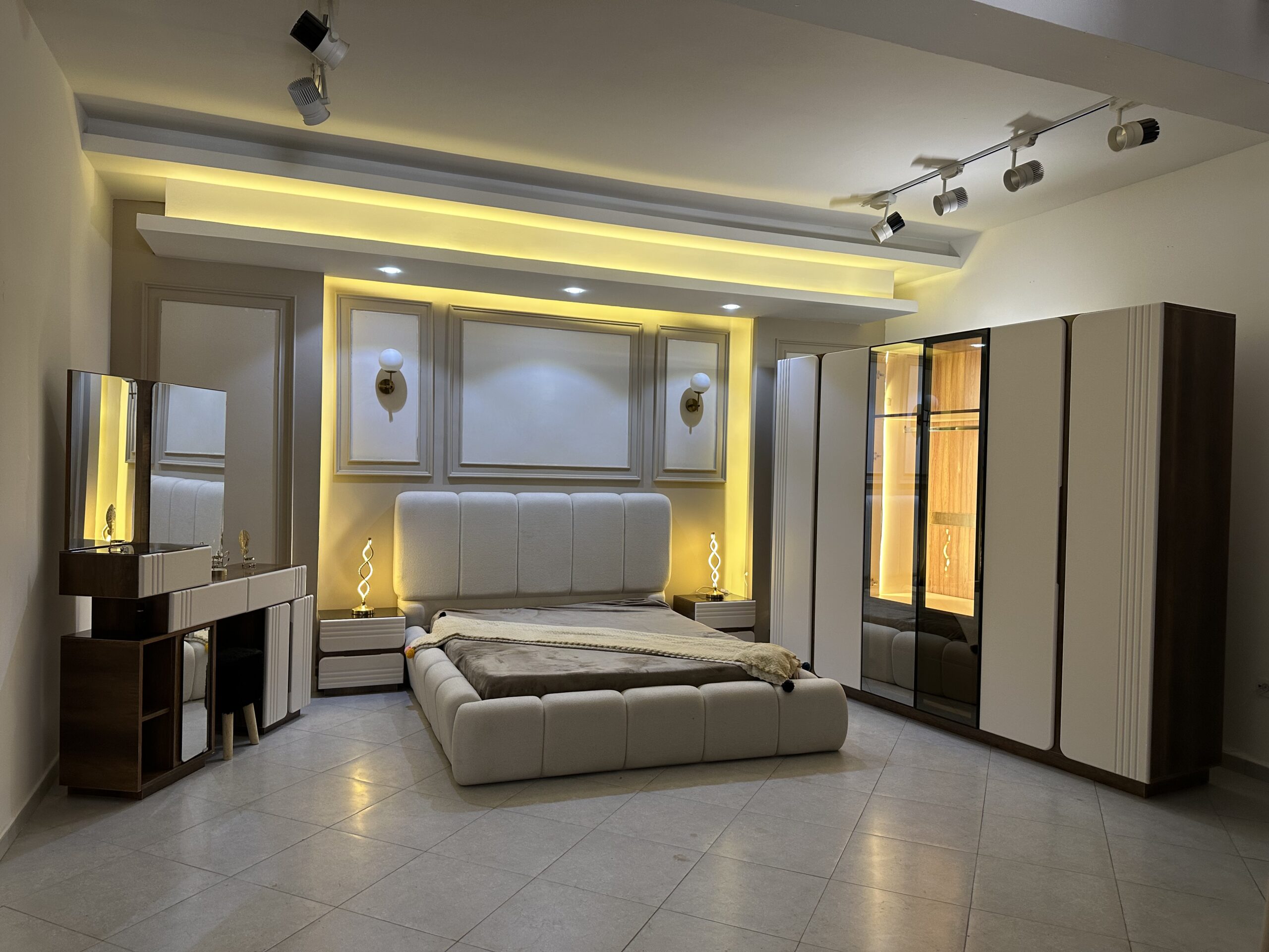 غرفة نوم موديل موناليزا Chambre a Coucher Modele Monaliza Beige - الصورة 3