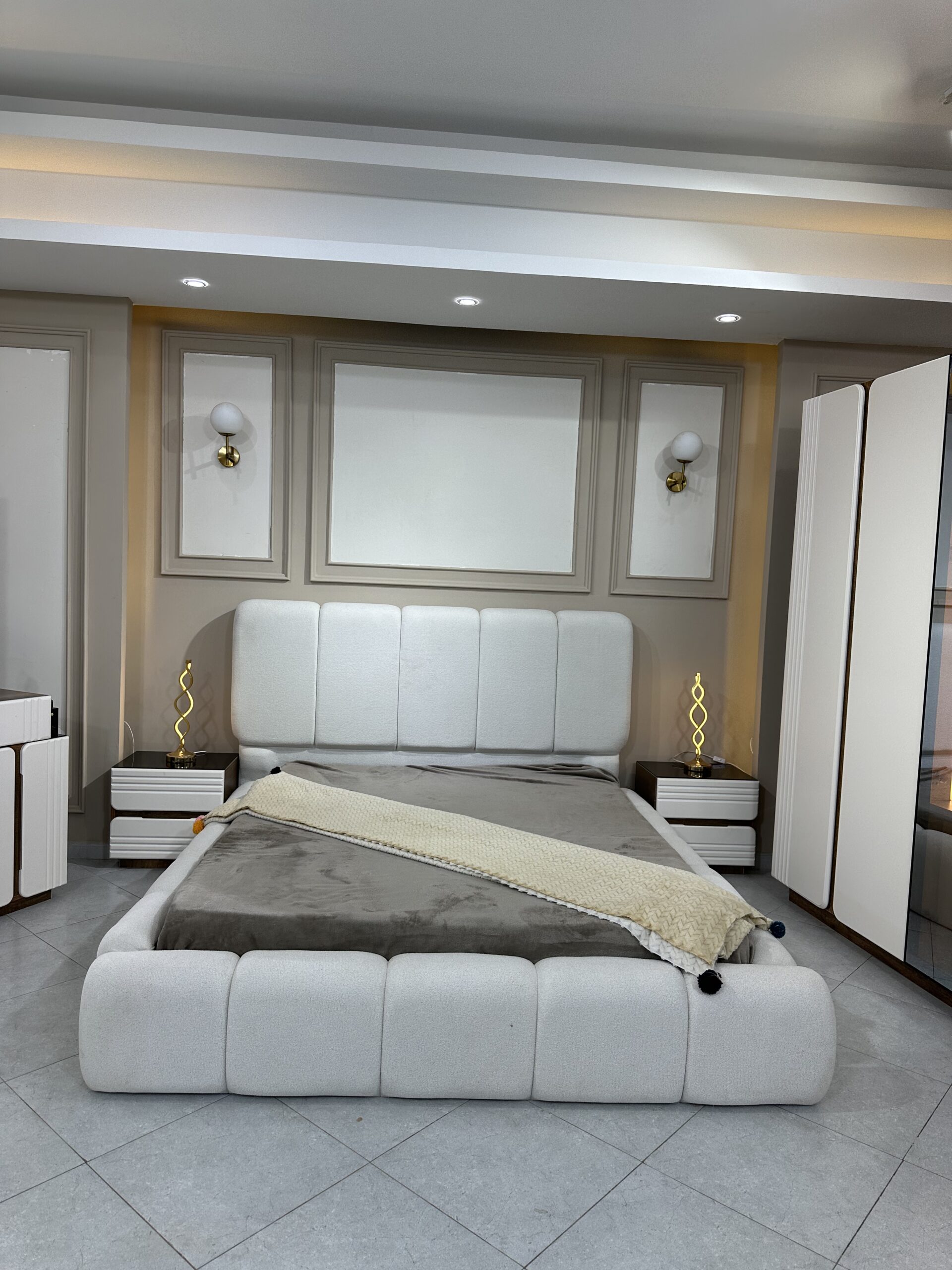 غرفة نوم موديل موناليزا Chambre a Coucher Modele Monaliza Beige - الصورة 4