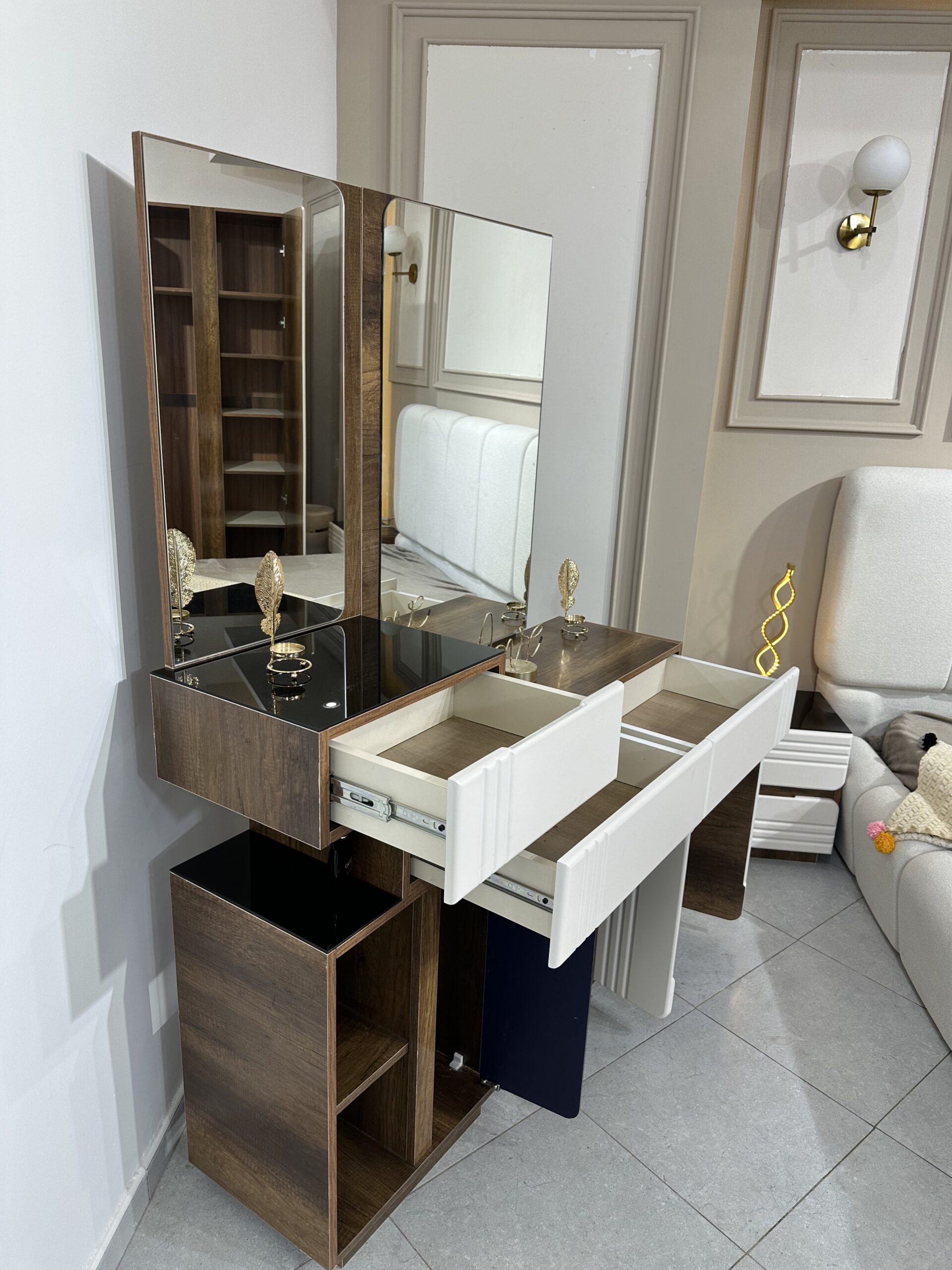 غرفة نوم موديل موناليزا Chambre a Coucher Modele Monaliza Beige - الصورة 9