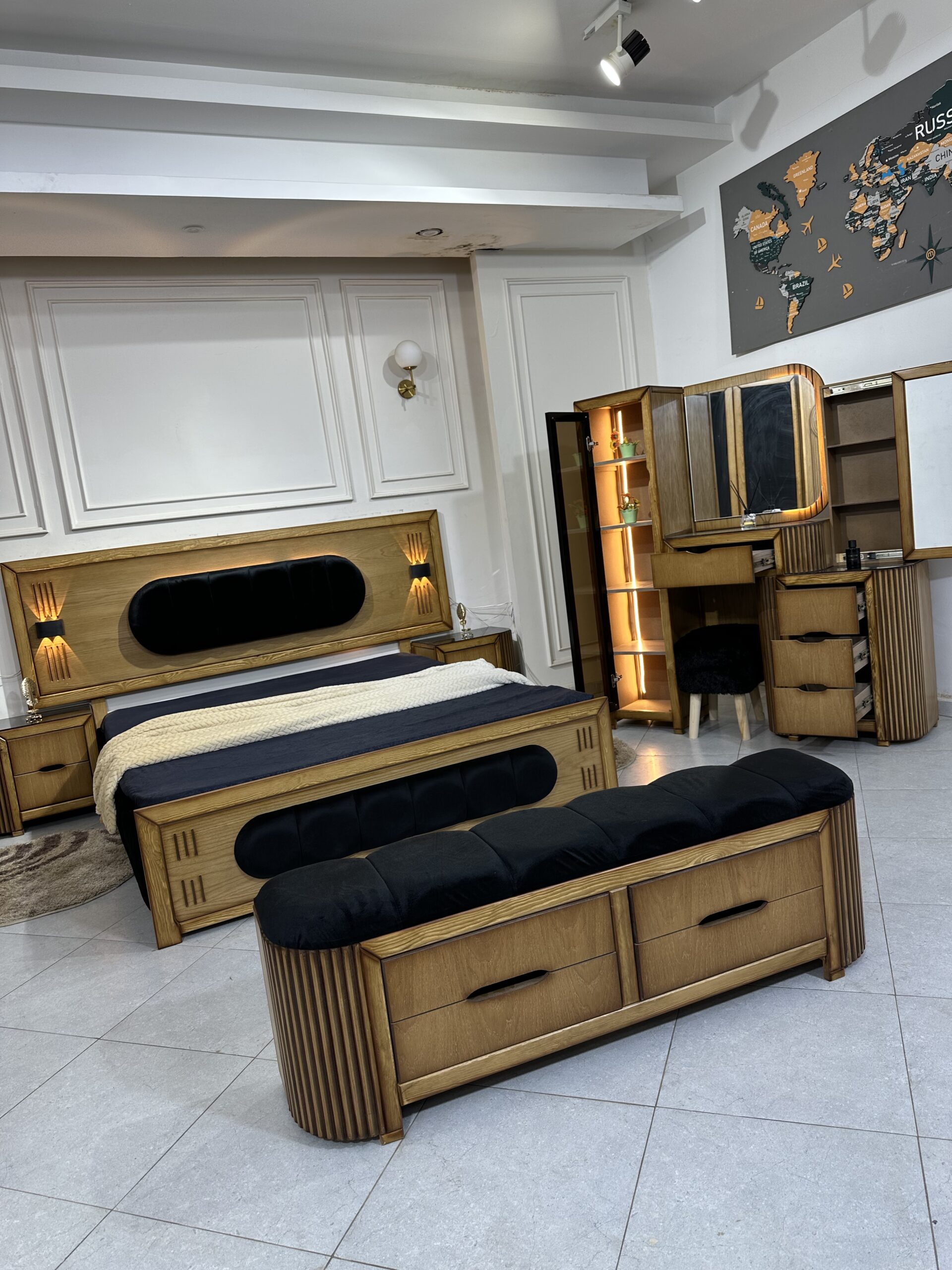 غرفة نوم موديل توليب Chambre a Coucher Modele Tulipe Marron - الصورة 6