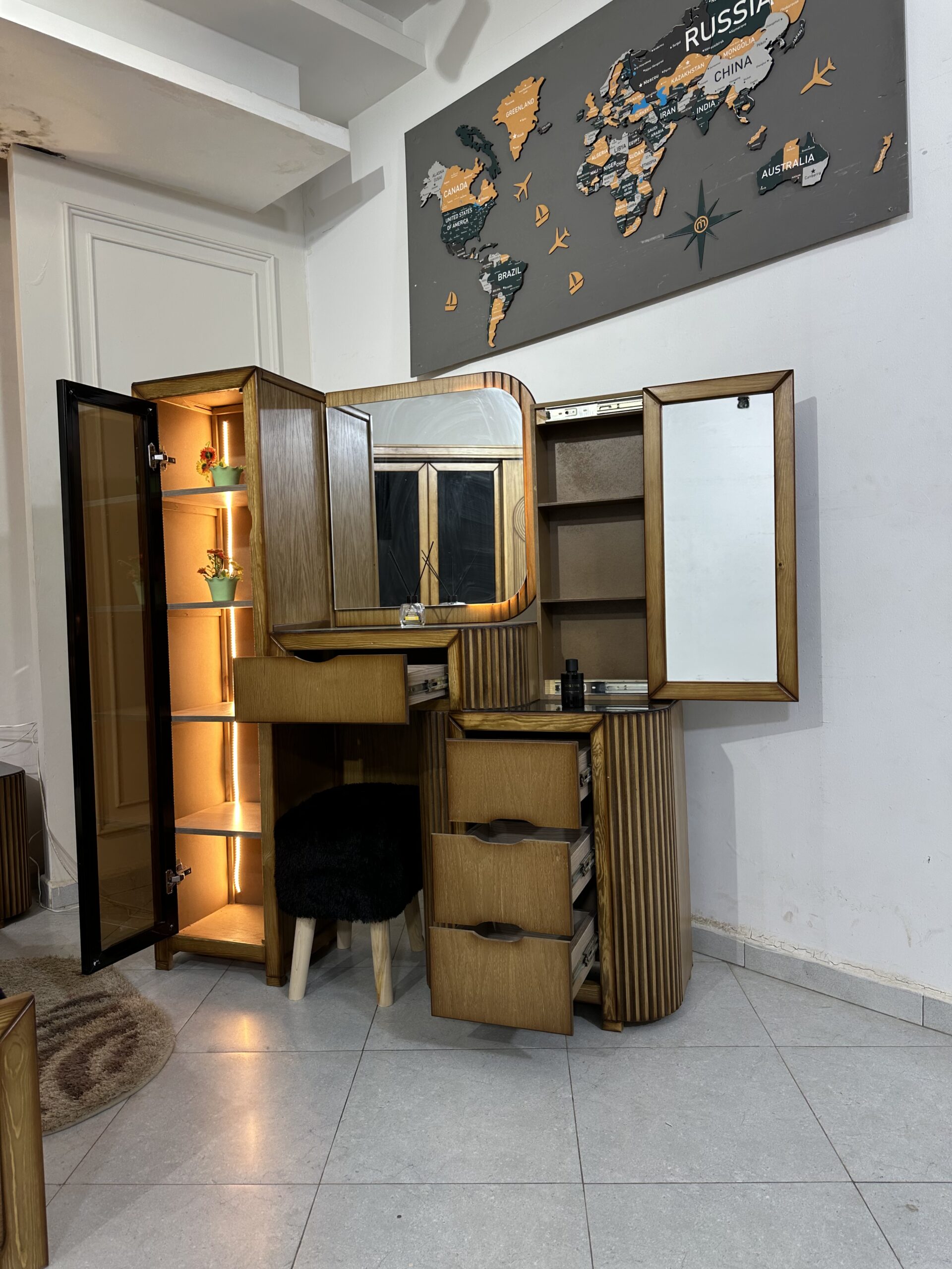 غرفة نوم موديل توليب Chambre a Coucher Modele Tulipe Marron - الصورة 10